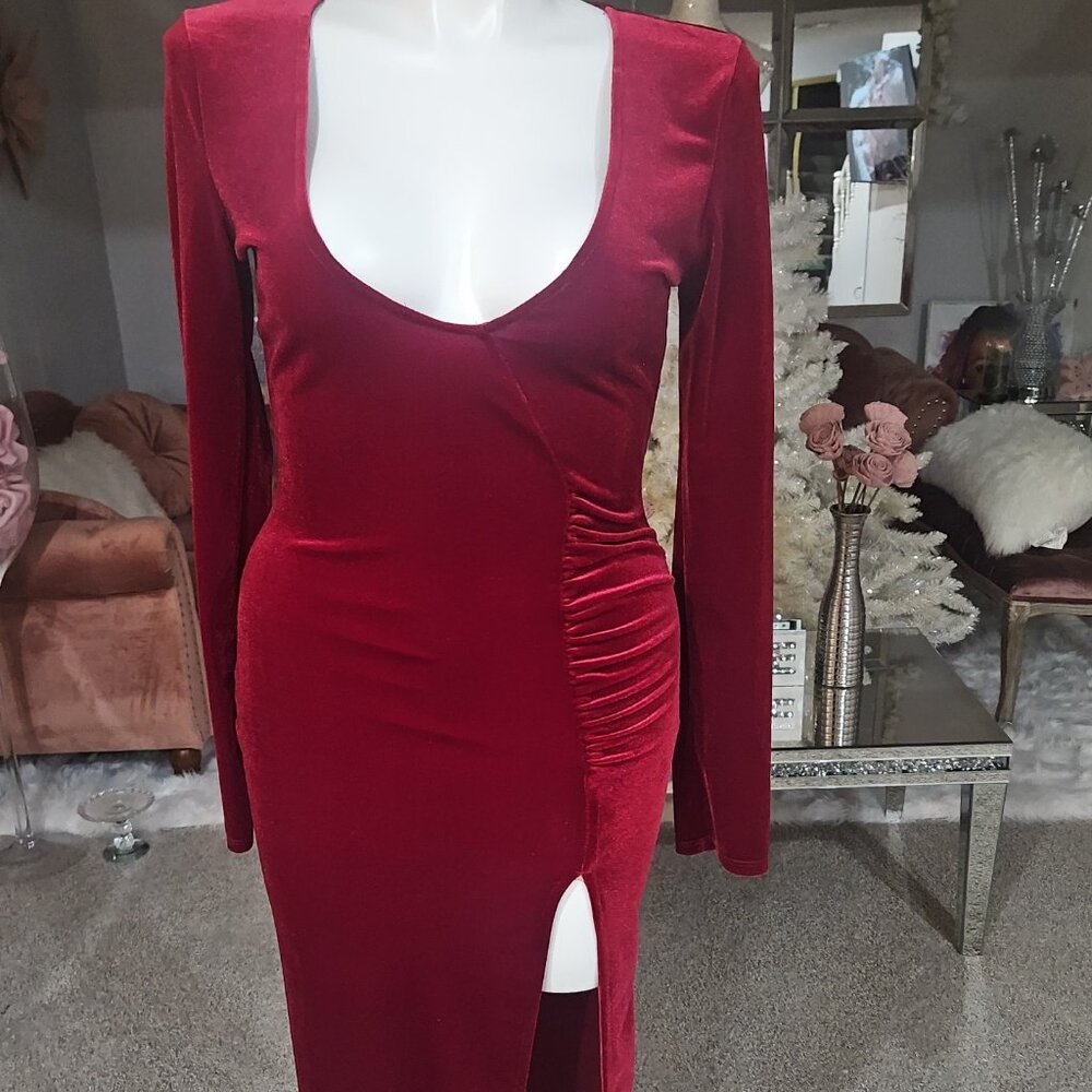 Burgundy gown